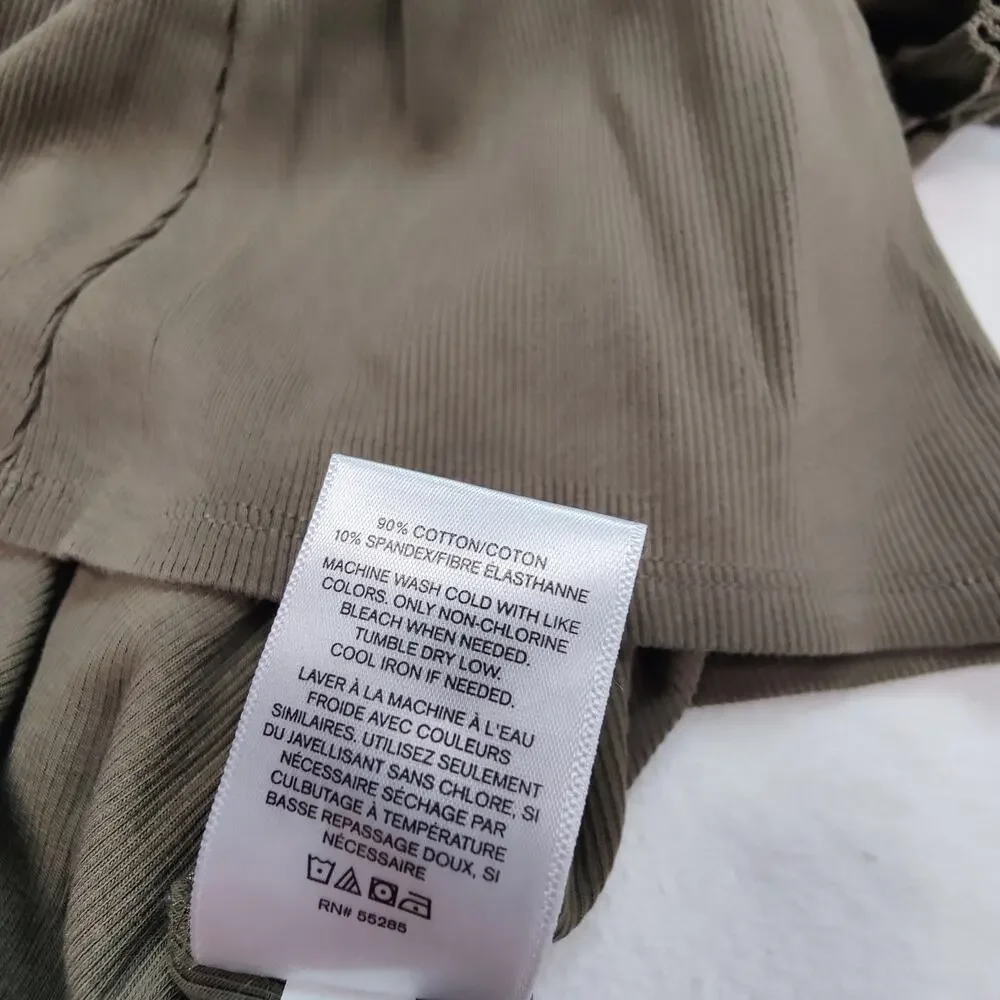 Express Coastal Island Vacation Ribbed Fairy Ruffle Romantic Artsy Sleeve Top - Picture 6 of 6